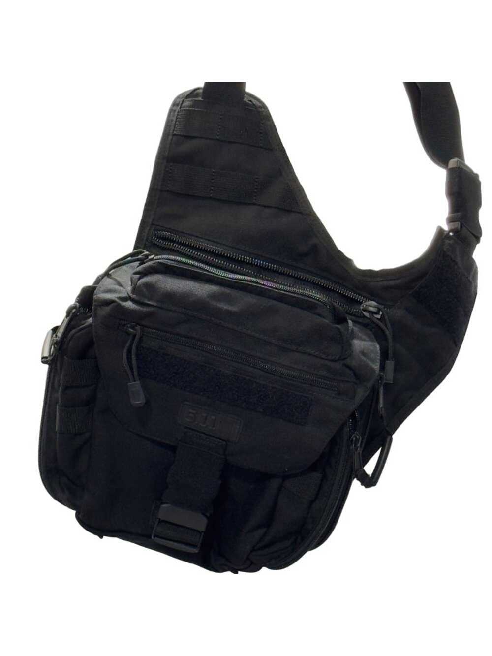 5.11 Tactical Push Pack Bag Black Nylon Multi-Pocket carrier with bottle pouch